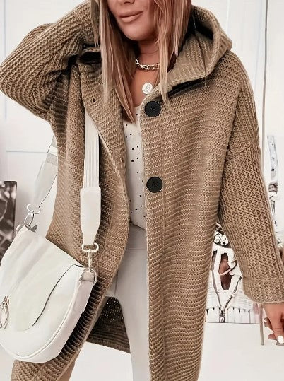 Bequeme Kapuzenjacke Damen Oversized Style - IdealeKleiden