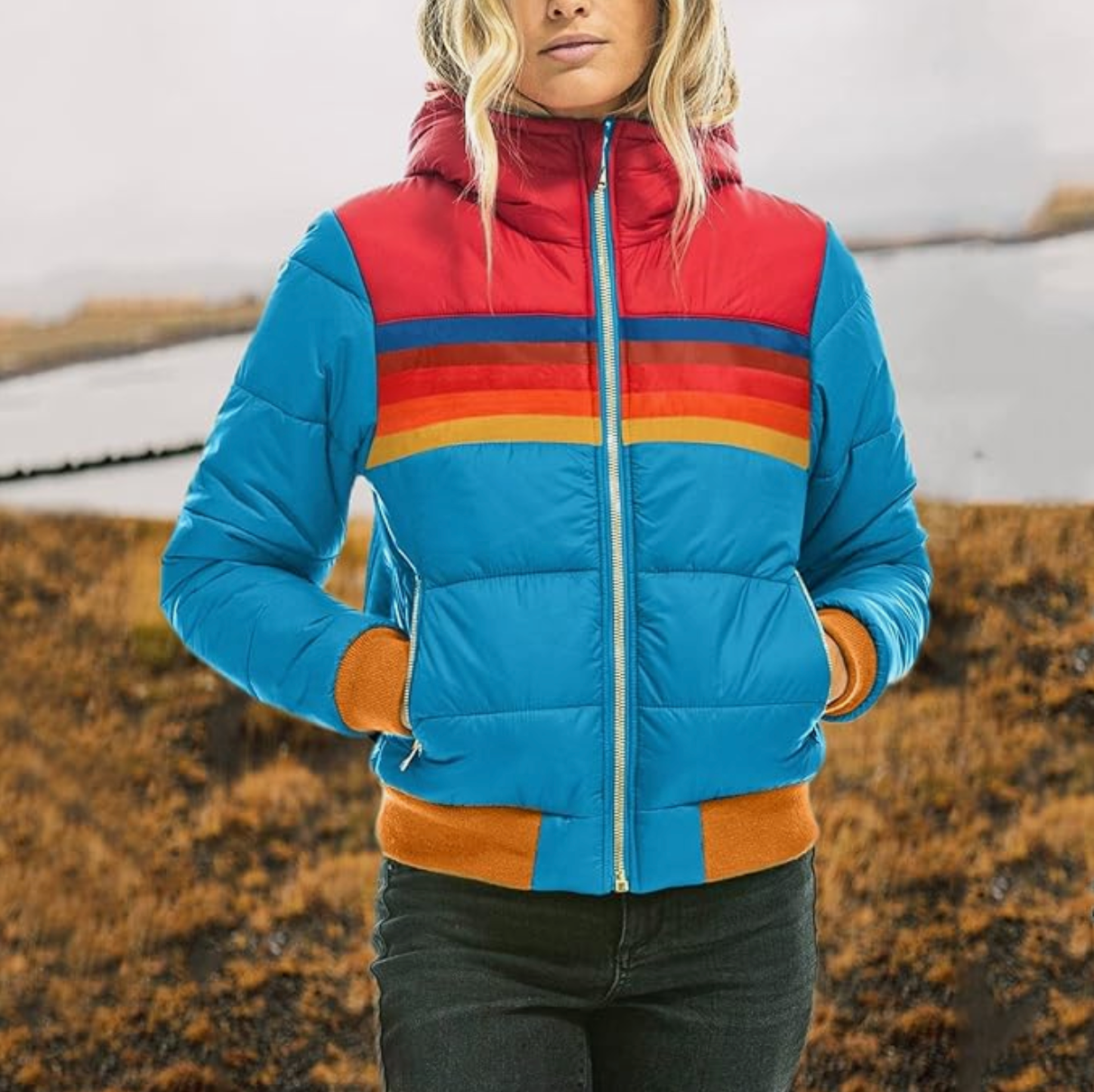 Retro Damenparka Vintage Style