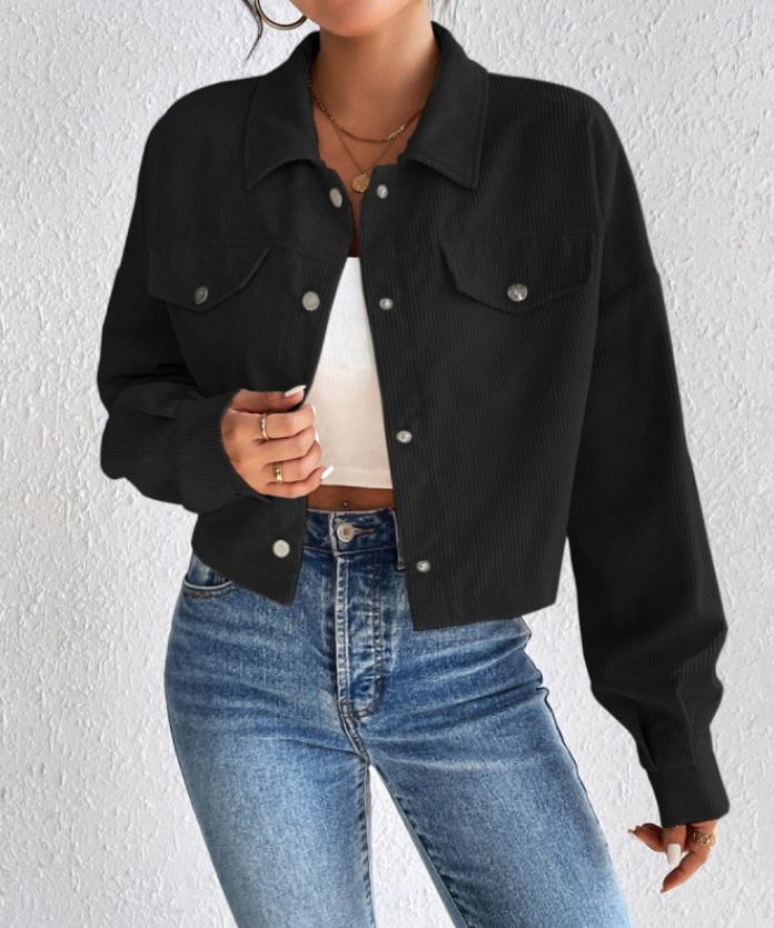 Frauen Vintage Jacke Elegant Retro Look