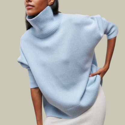 Bequemer Damen Rollkragenpullover Locker Geschnitten
