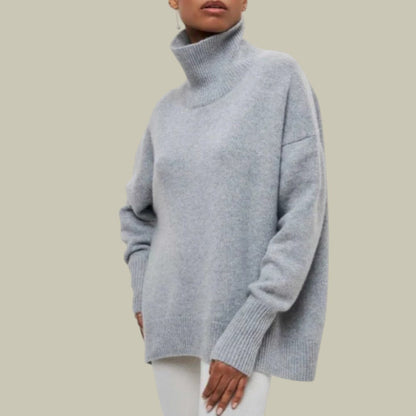 Bequemer Damen Rollkragenpullover Locker Geschnitten
