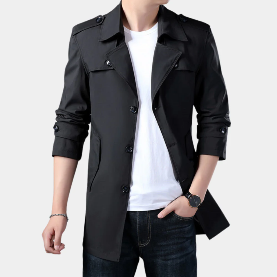 Eleganter Trenchcoat Herren Modern Klassisch