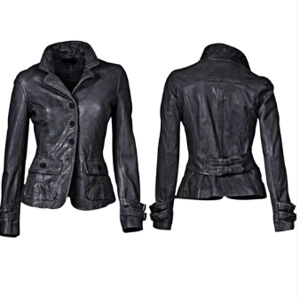 Elegante Damen Lederjacke Luxus Qualität - IdealeKleiden
