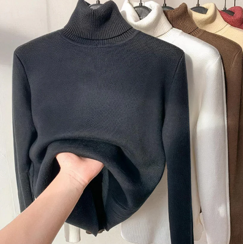 Eleganter Damen Rollkragen Pullover Luxus Qualität