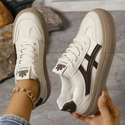 Modische Damen Sneaker Strick Optik