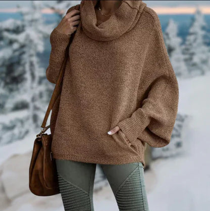 Eleganter Damen Pullover Schildkrötenmuster