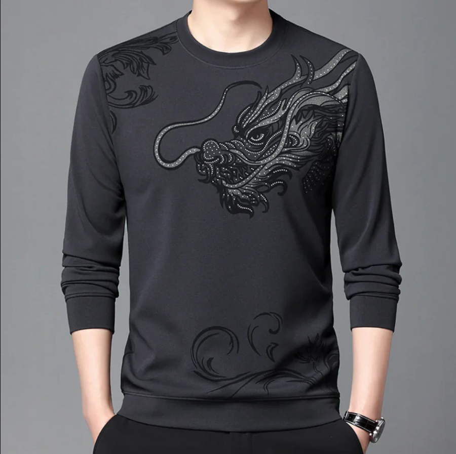 Herren Sweatshirt Rundhals Bequem Komfort