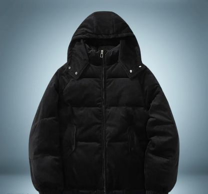 Daunenparka Braun Kapuze Warm
