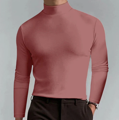Slim Fit Rollkragen Pullover Langarm