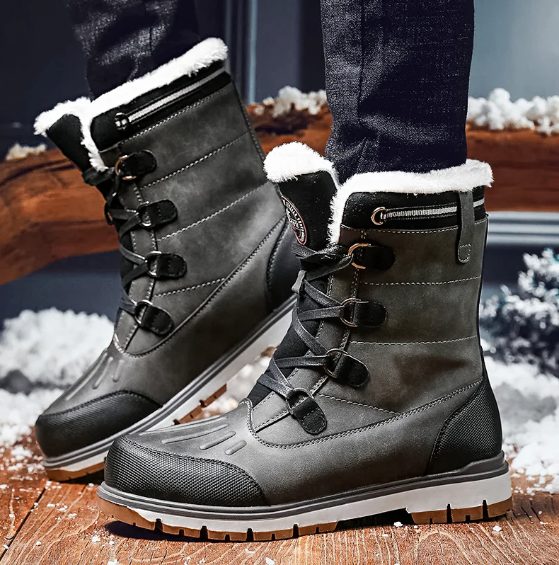 Warme Herrenstiefel Isoliert Wasserdicht