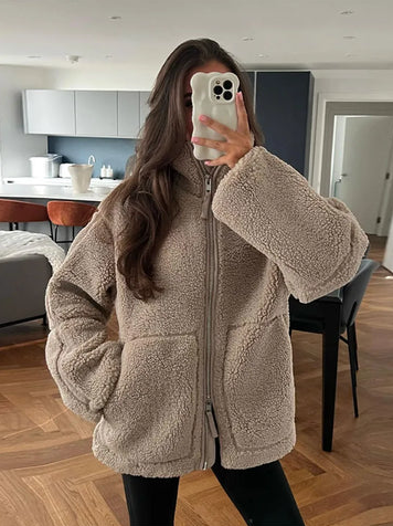 Weicher Teddy-Mantel für Damen