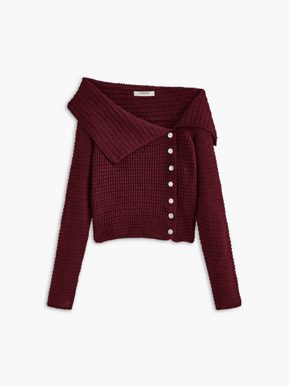 Asymmetrisches Damen-Oberteil Strick Design