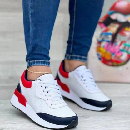 Damen Sneaker Modern Dreifarbig - IdealeKleiden