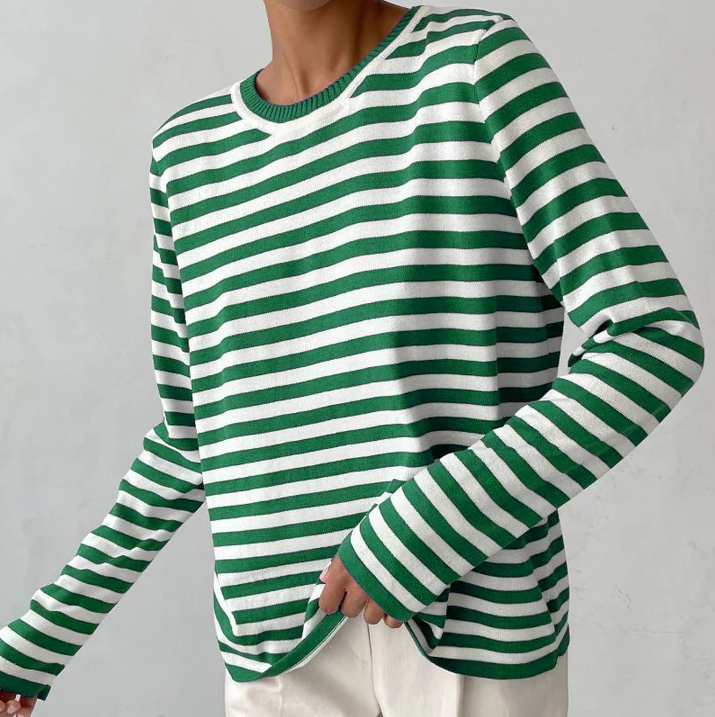 Langarmshirt mit Streifen Herbstfarben