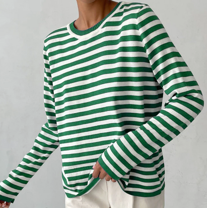 Langarmshirt mit Streifen Herbstfarben