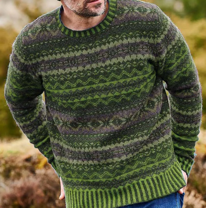 Retro Pullover Rundhals Damen