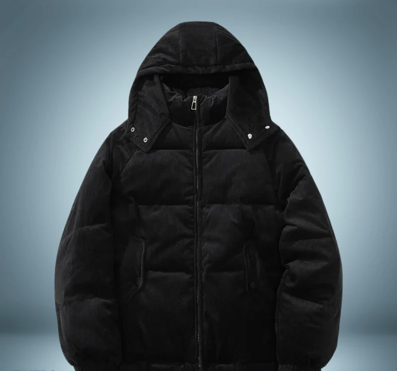Warme Daunenjacke Kapuze Damen