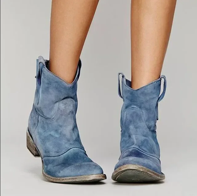 Stylische Damen-Stiefeletten Cowboy-Look