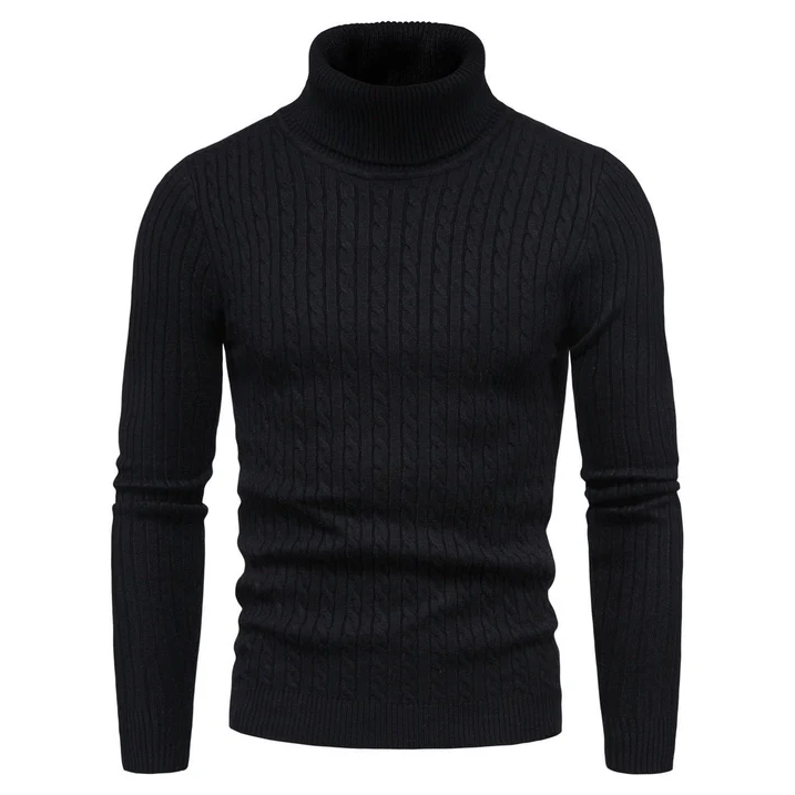Herren Rollkragenpullover Kaffeebraun