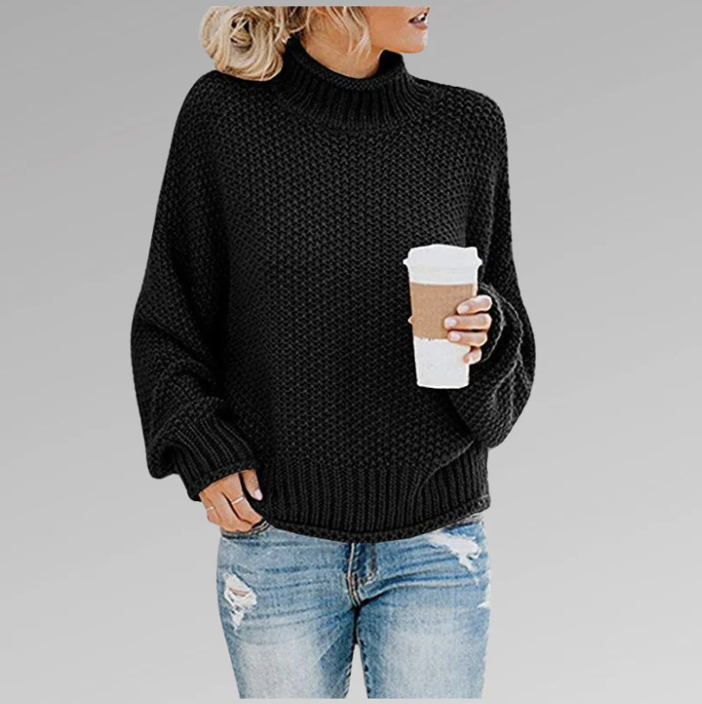 Stilvoller Strickpullover mit Rollkragen
