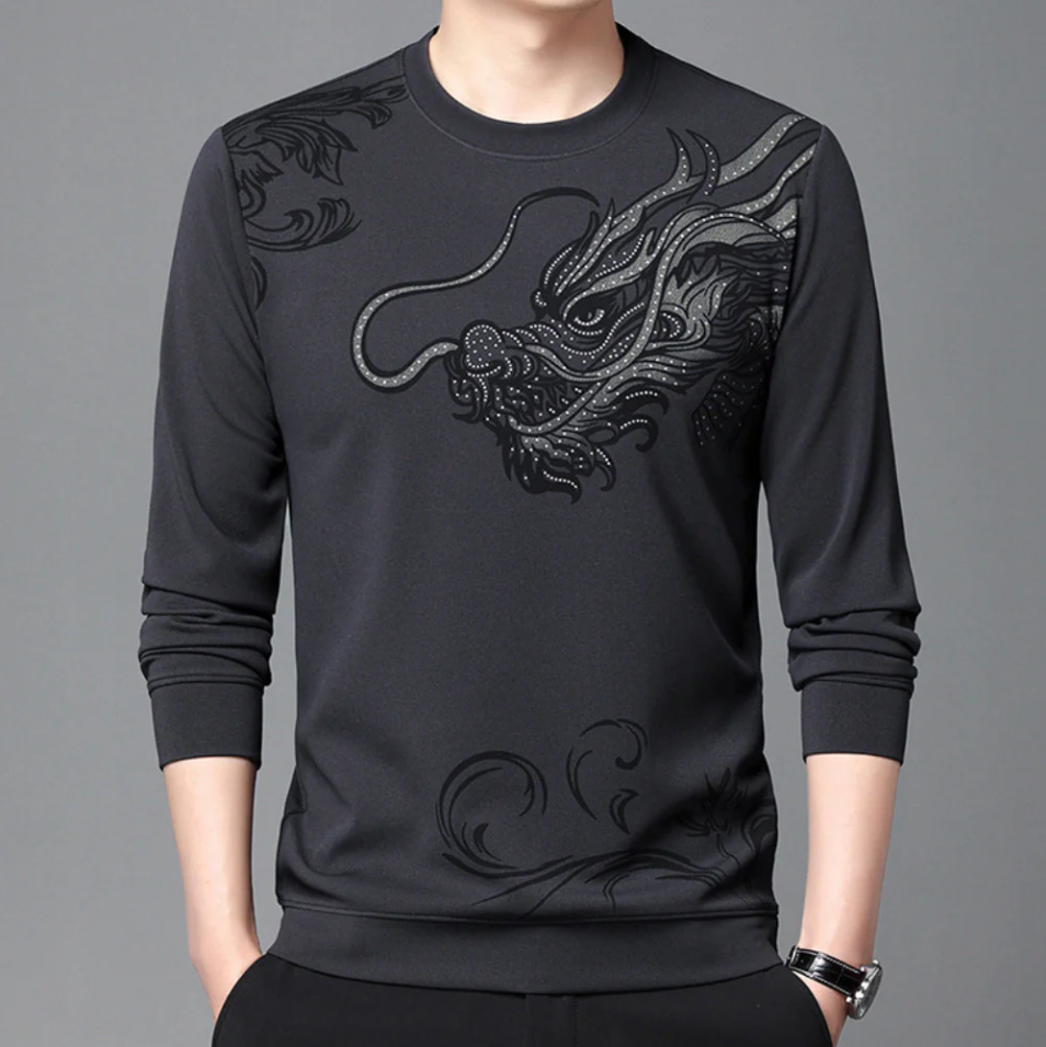 Bequemes Herren Sweatshirt Rundhals Ausschnitt