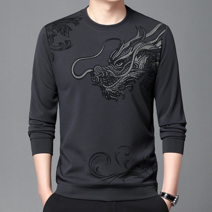 Bequemes Herren Sweatshirt Rundhals Ausschnitt