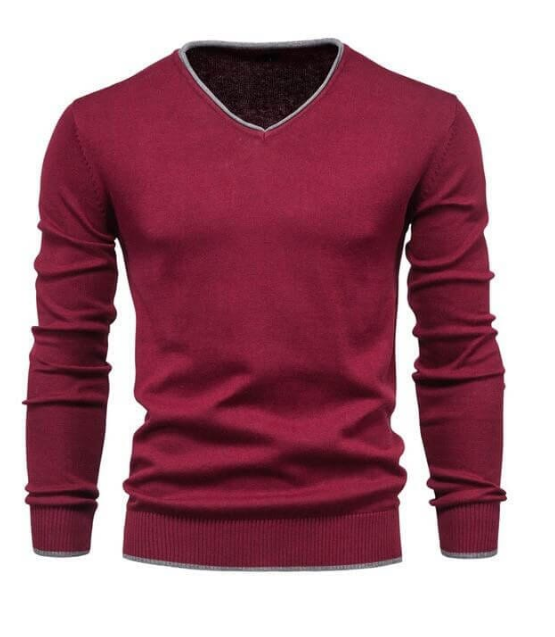 Elegant V-Ausschnitt Pullover aus edlem Silbergrau
