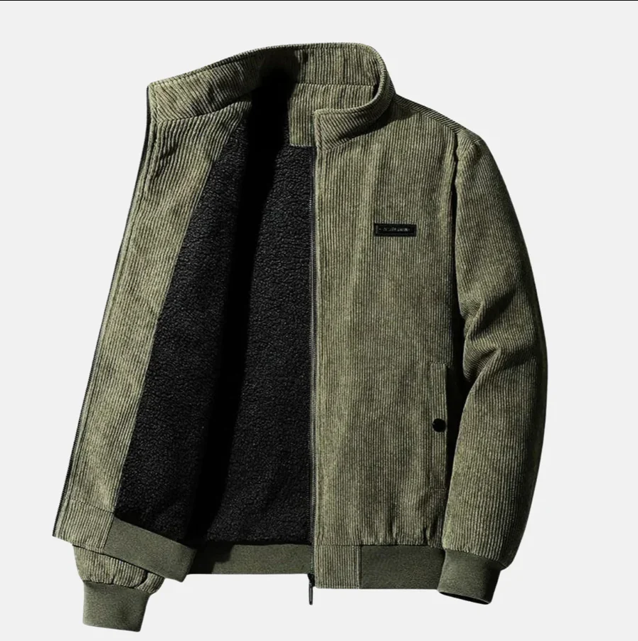 Herren Cordjacke Retro Stil Lässig
