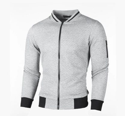 Herren Sweatshirt Zip Reißverschluss Stehkragen