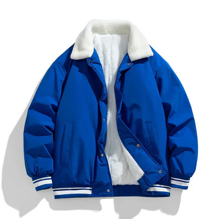 Herren Winterjacke Sherpa Fellkragen Warm Isoliert