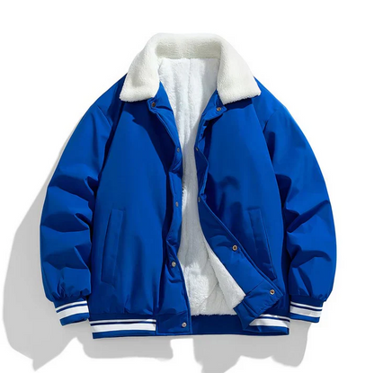 Herren Winterjacke Sherpa Fellkragen Warm Isoliert