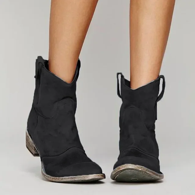 Stylische Damen-Stiefeletten Cowboy-Look