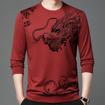 Bequemes Herren Sweatshirt Rundhals Ausschnitt