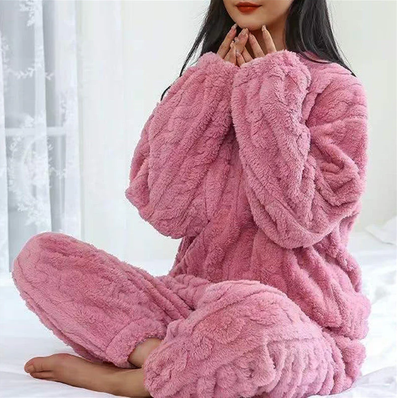 Weiches Fleece Pyjama Set Damen