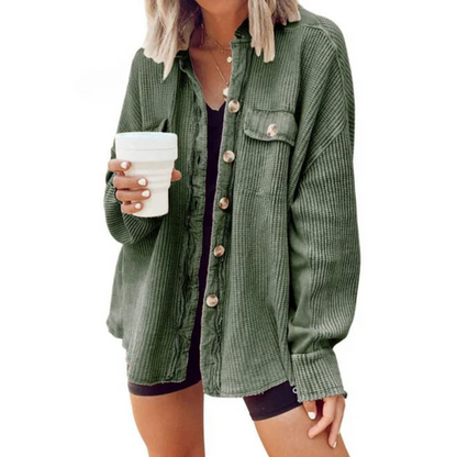 Trinity | Cordjacke mit Oversize-Kapuze