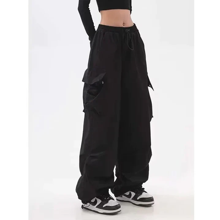 Elegante Damen Cargohosen Rubinrot