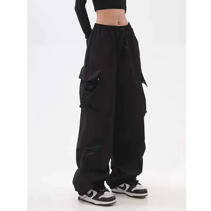 Elegante Damen Cargohosen Rubinrot