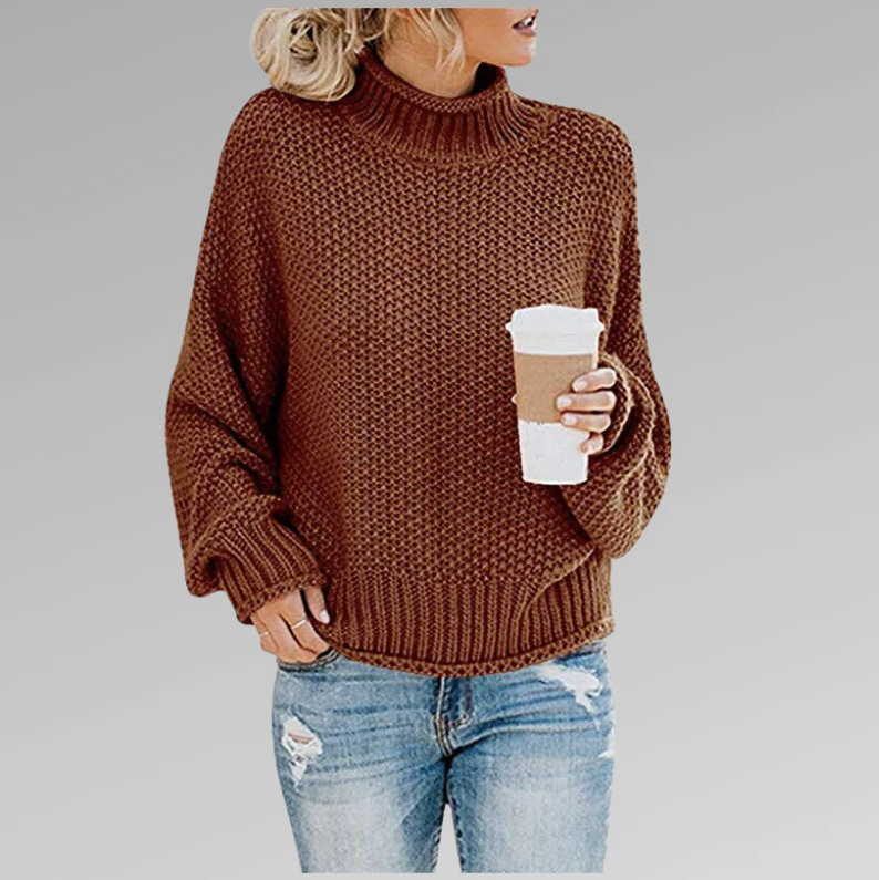 Stilvoller Strickpullover mit Rollkragen
