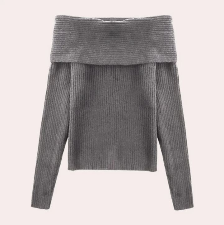 Damen Pullover Off Shoulder Elegantes Design