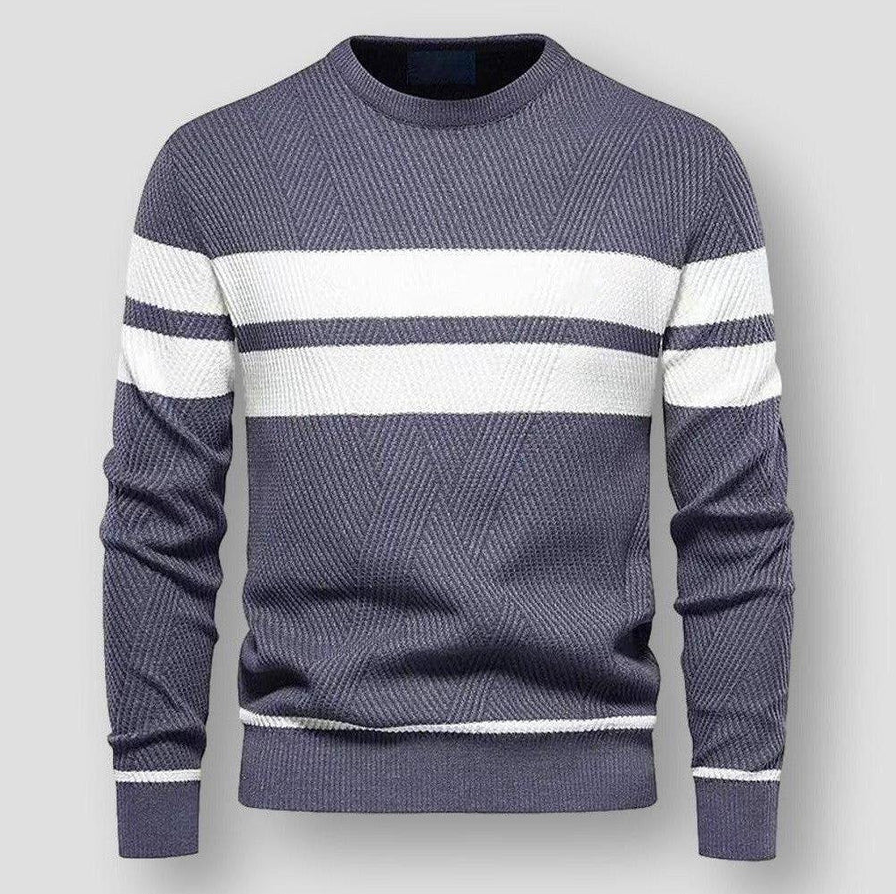 Striktpullover Herren Weich Gestreift