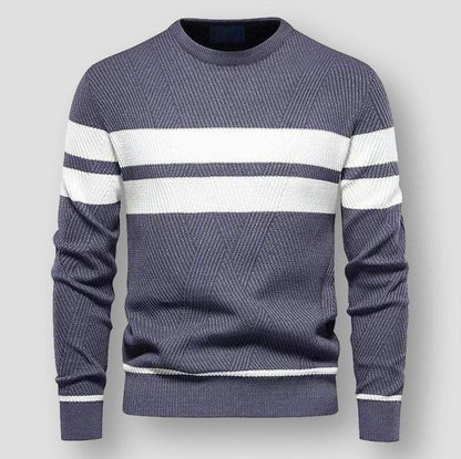 Striktpullover Herren Weich Gestreift