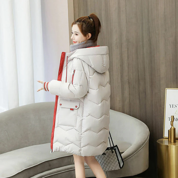 Winddichte Winterjacke Damen Kapuze Warm