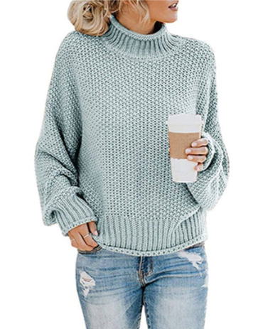 Damen Rollkragenpullover Weich und Warm