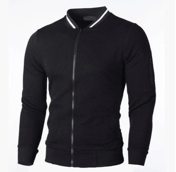 Herren Sweatshirt Zip Reißverschluss Stehkragen