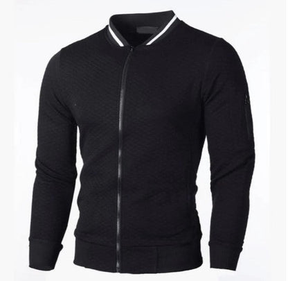 Herren Sweatshirt Zip Reißverschluss Stehkragen