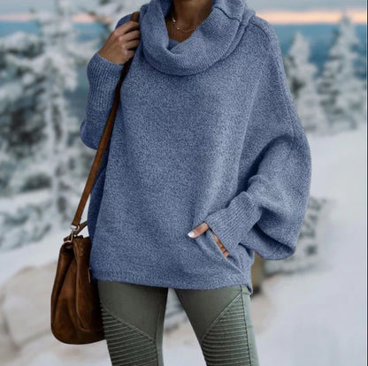 Eleganter Damen Pullover Schildkrötenmuster