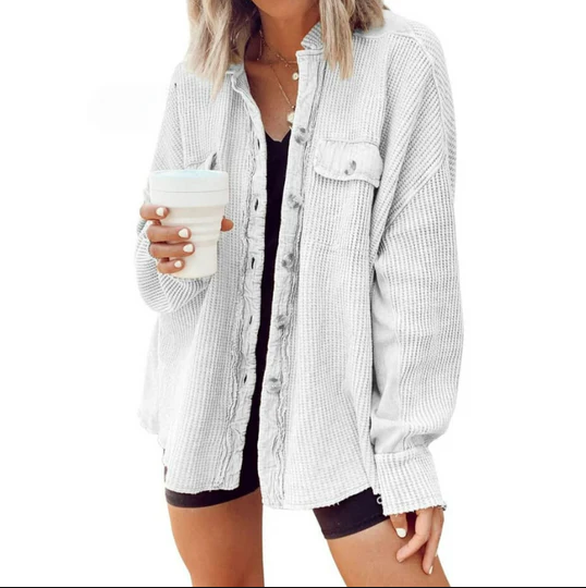 Trinity | Cordjacke mit Oversize-Kapuze