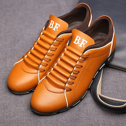 Elegante Leder Schuhe Französischer Stil