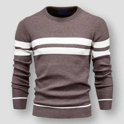 Striktpullover Herren Weich Gestreift