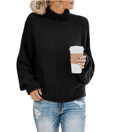 Damen Rollkragenpullover Weich und Warm